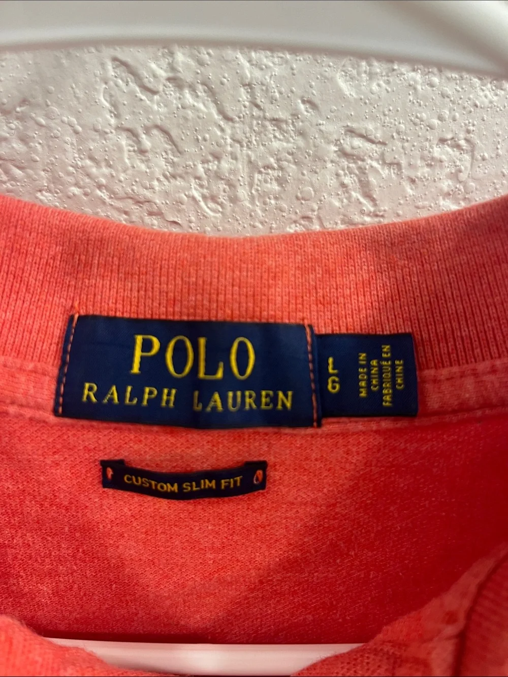 Polo by Ralph Lauren Coral Men’s Short Sleeve Polo with Navy Pony